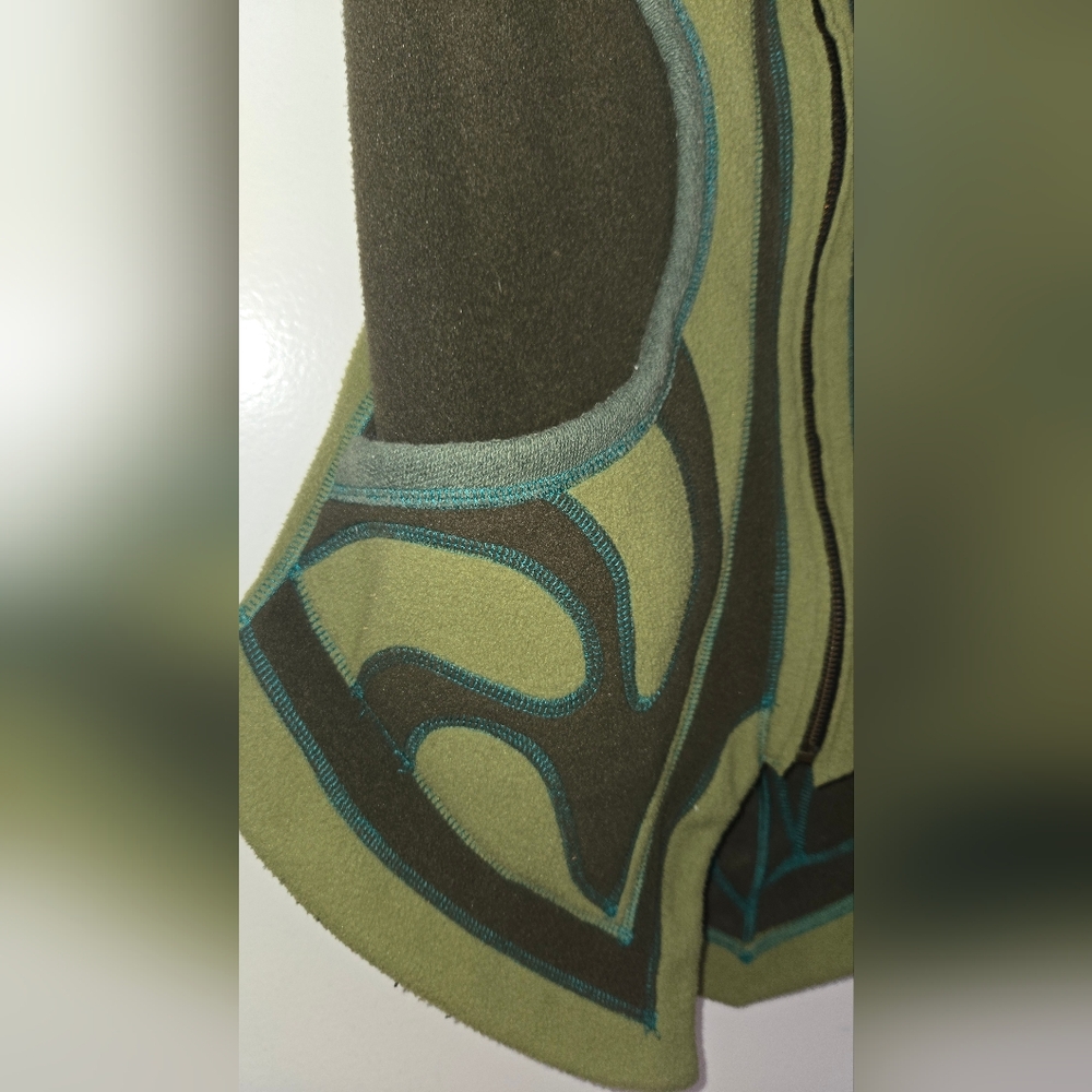 Fleece Leaf Hooded Pixie Vest - image 2